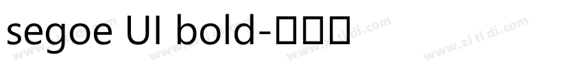 segoe UI bold字体转换